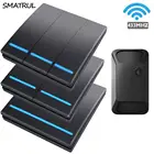 Беспроводной настенный выключатель SMATRUL, с дистанционным управлением, 433 МГц, 220 В, 123 клавиши