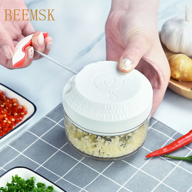 Овощерезка ручной измельчитель BEEMSK блендер комбайн чеснок Чили морковь лук мясо
