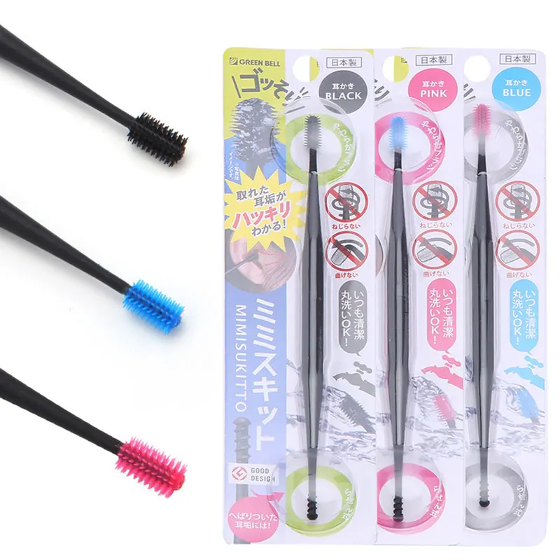 1 шт. Мягкая силиконовая Ушная палочка двухсторонняя восковая кюретка для