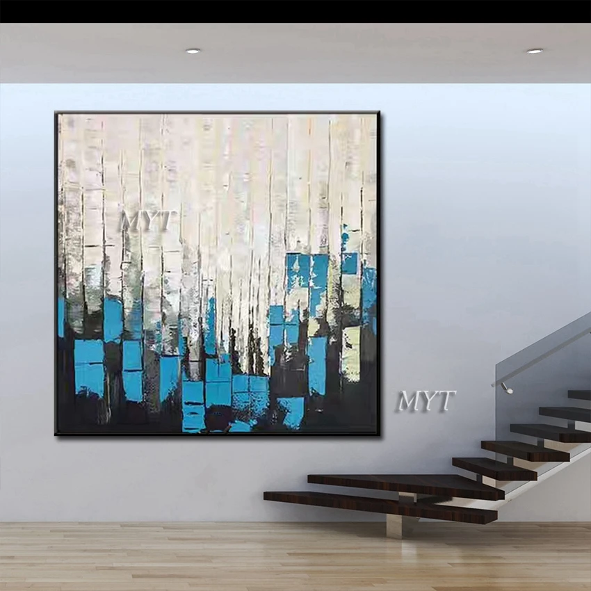 Большой домашний декор искусство абстракция новая ручная роспись толстая