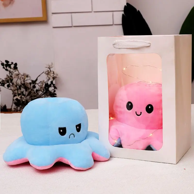 

Strange Fidget Flip Octopus Chirdree Birthday Kids Octopus Xmas Double-sided Man Octopus Autism Game For Stress Peluche Octopu