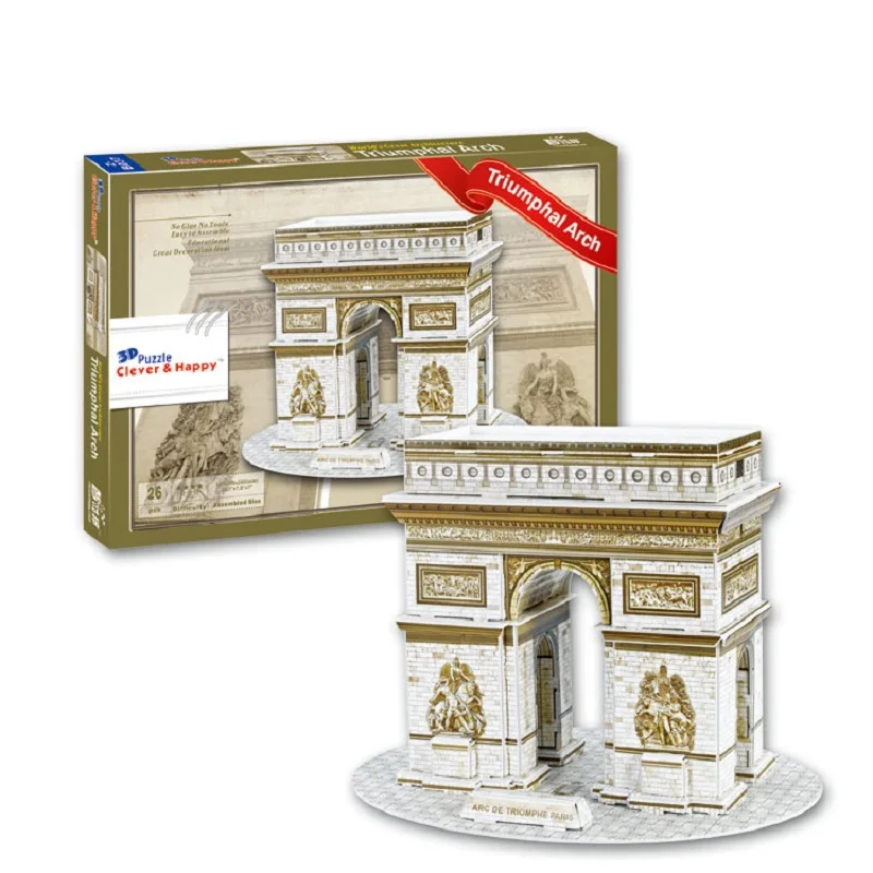 

3D paper puzzle building model toy l'Arc de triomphe de l'Étoile triumphal arch France world's famous architecture hand work 1pc