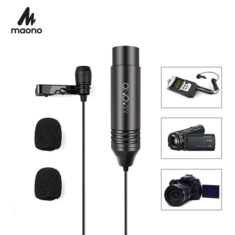 Всенаправленный конденсаторный микрофон MAONO XLR с отворотом и зажимом для