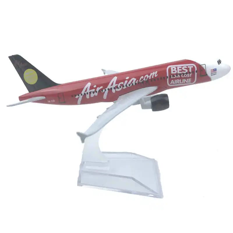 

Air Asia 2007 Airbus A320 Aircraft Model 6" Metal Airplane Diecast Mini Moto Collection Eduactional Toys for Children