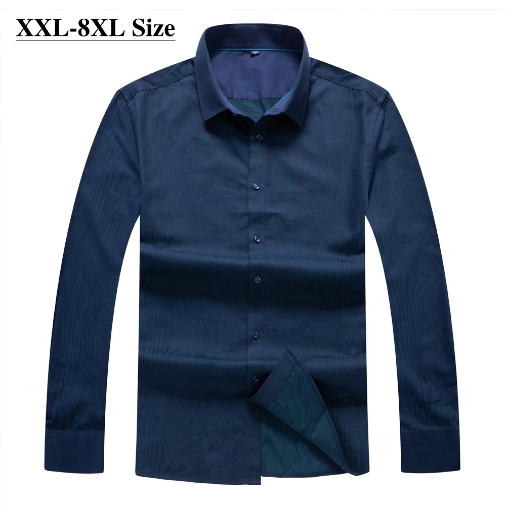 

Размера плюс 5XL 6XL 7XL 8XL Высокое качество Мужские рубашки с длинным рукавом Осень деловые повседневные свободные штаны с принтами футболки дл...