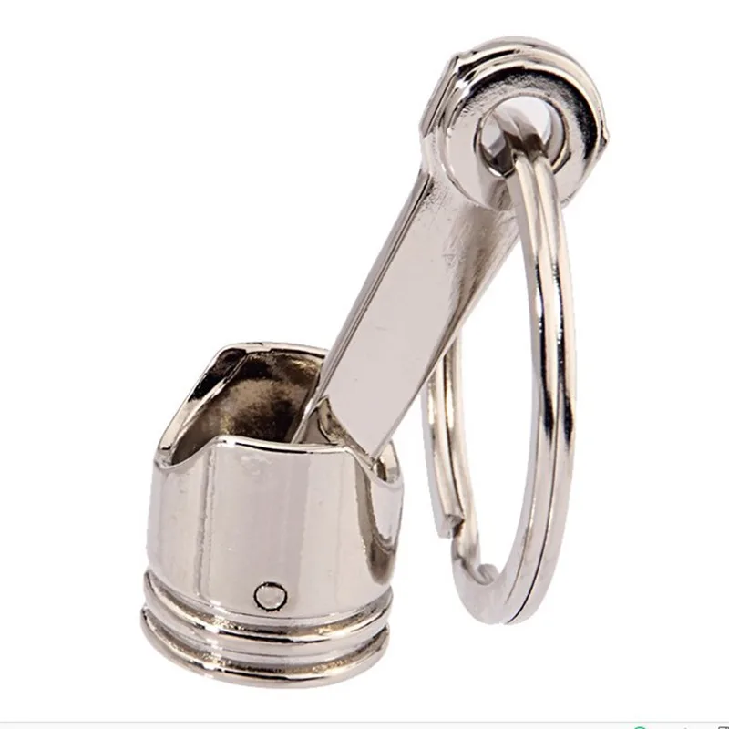 

Automobile Engine Modified Piston Metal Keychain Absorber Keyring Mini Turbo Turbocharger Keychain Car Interior Accessories