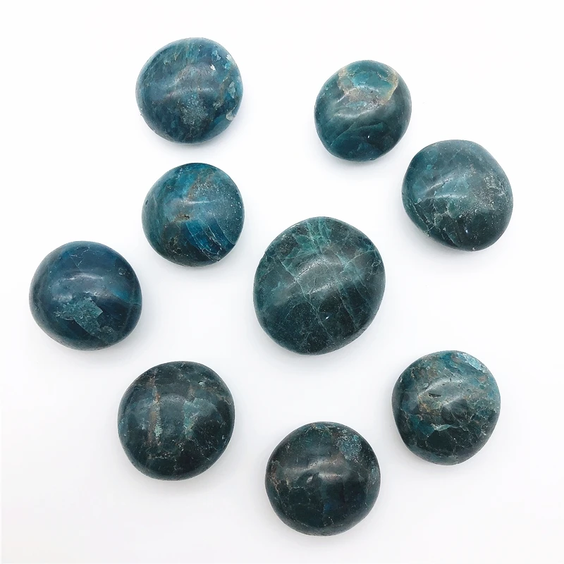 

Beautiful 1PC Natural Blue Apatite Palm Massage Stone Healing Reiki Crystal Madagascar Natural Stones and Minerals
