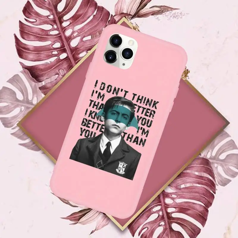 

Fundas Umbrella Academy Phone Case Pink Color for iPhone 11 12 Mini Pro MAX