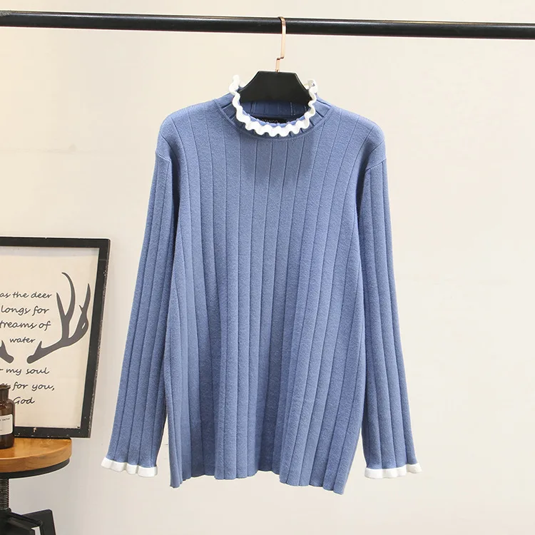 Повседневные незаменимые свитера размера плюс осень 2019 женские модные свободные