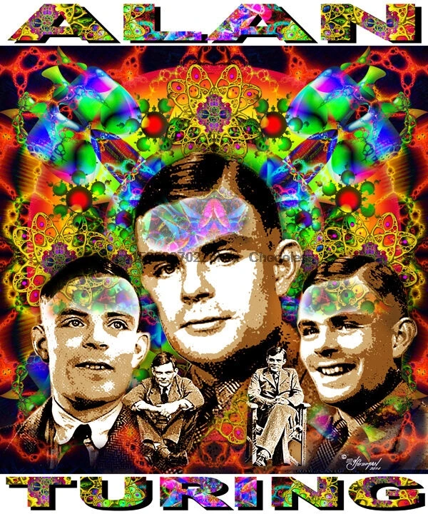 Футболка с рисунком Алана TURING TRIBUTE или Эд Семен | Мужская одежда