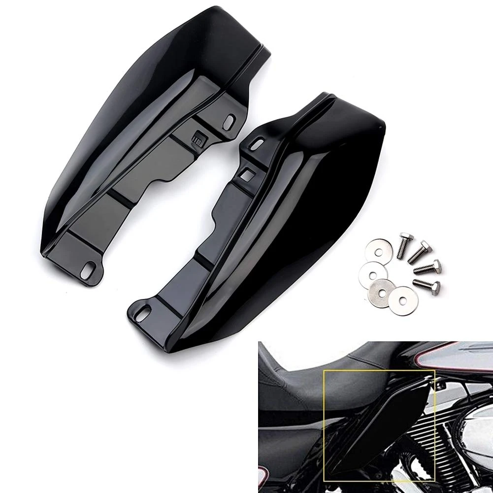 

1 Pairs Motorcycle ABS Plastic Mid-Frame Air Deflector Trim Parts For Harley Street Glide Tri Electra Road King 2009-2016