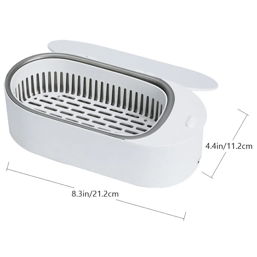 

Eyeglasses Makeup Brush Cleaner Ultrasonic Washer Watch Washer (White, Plug)