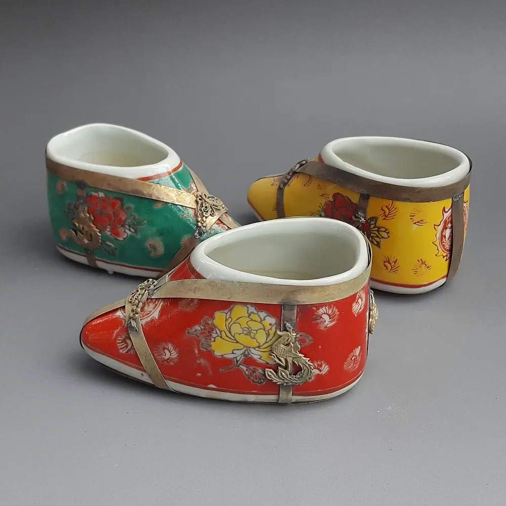 Pure hand-made ceramics and copper making small shoes furniture decorative ornaments craft collection gifts | Дом и сад