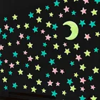 100 шт. светящаяся Наклейка на стену s светится в темноте звезды наклейка наклейки для детей детские комнаты красочная флуоресцентная наклейка s домашний декор