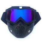 Защитные очки для мотокросса, Пылезащитная маска со съемным фильтром для езды на мотоцикле, винтажные шлемы с открытым лицом