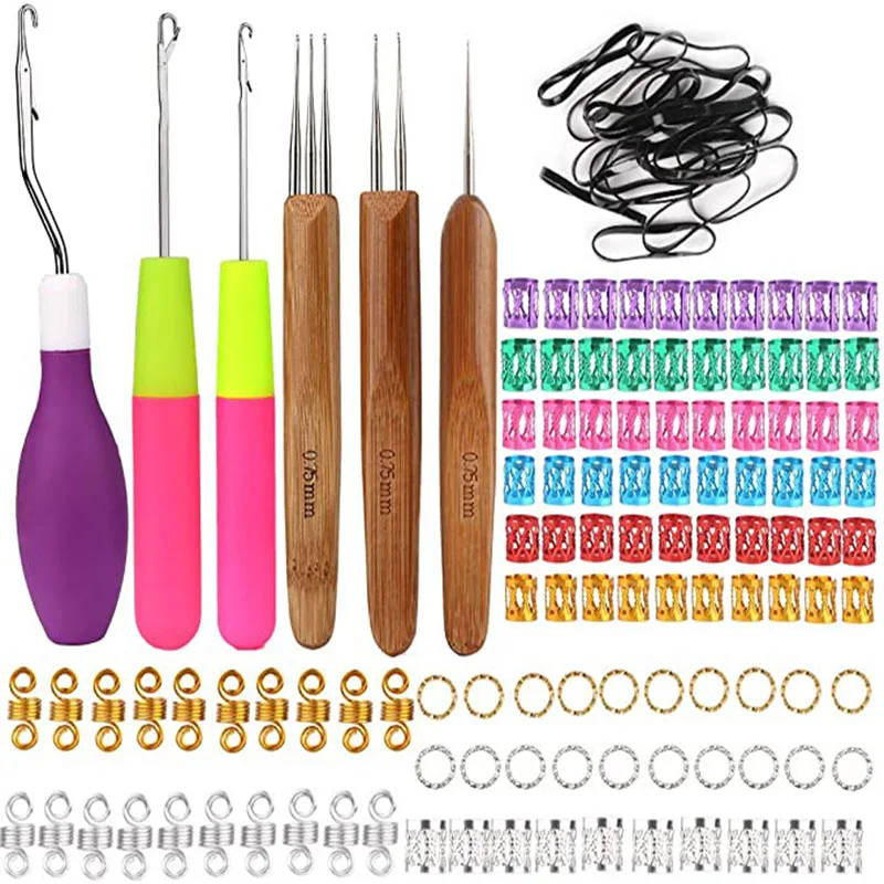 

Набор крючков для вязания Nonvor, дреды вязаные крючком спиц, разноцветные пластиковые ручки для рукоделия, инструменты для шитья