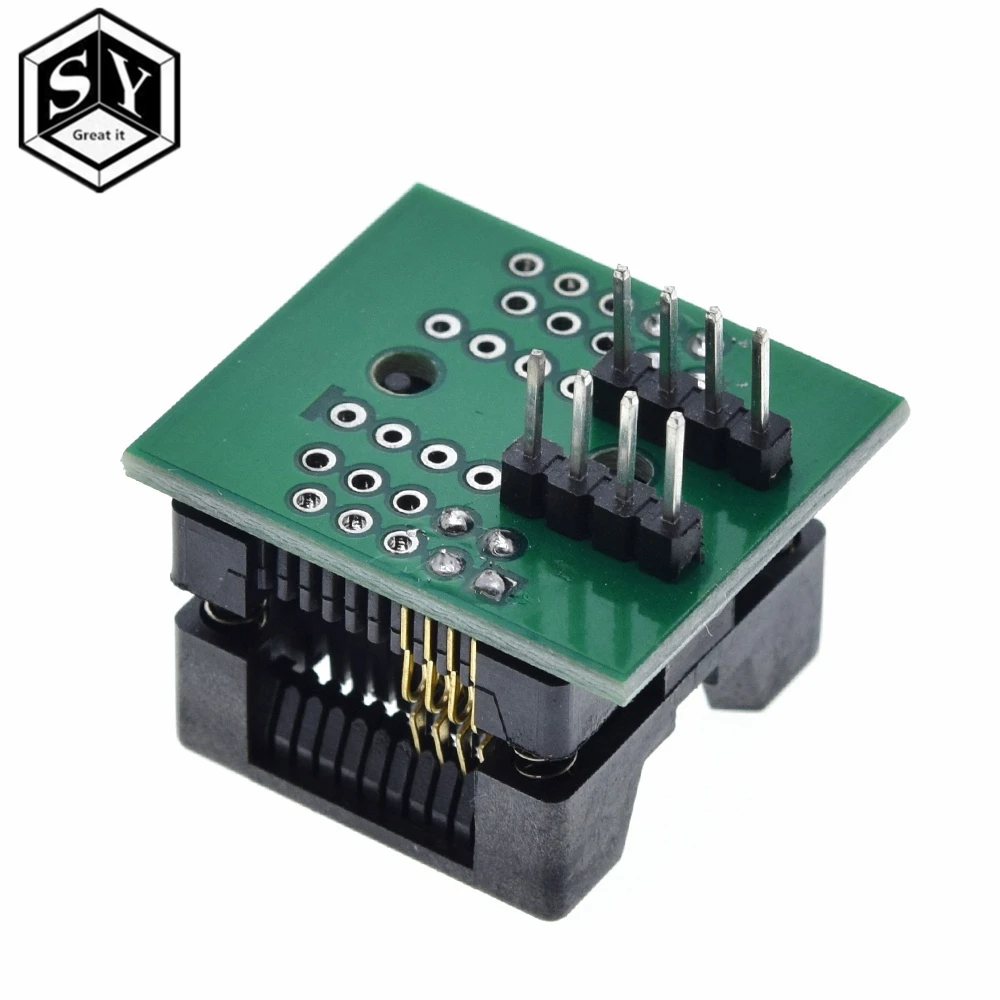 GREAT IT 1 шт. SOIC8 SOP8 К DIP8 широкое сиденье 200 мил программист адаптер гнездо синий ch341a