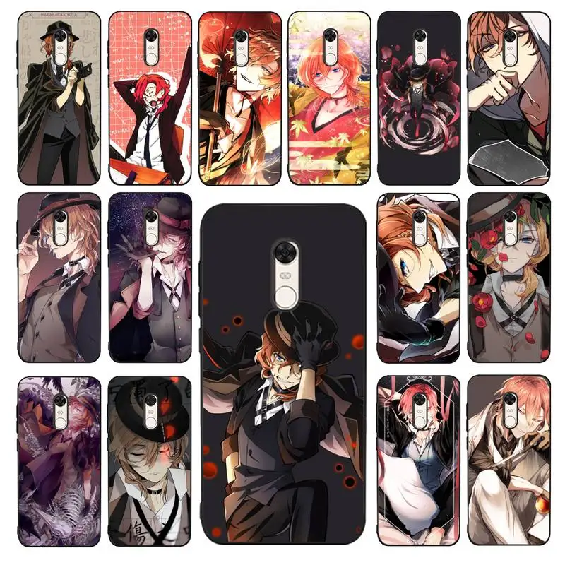 

MaiYaCa Anime Bungou Stray Dogs Nakahara Chuuya Phone Case for Redmi 5 6 7 8 9 A 5plus K20 4X 6 cover