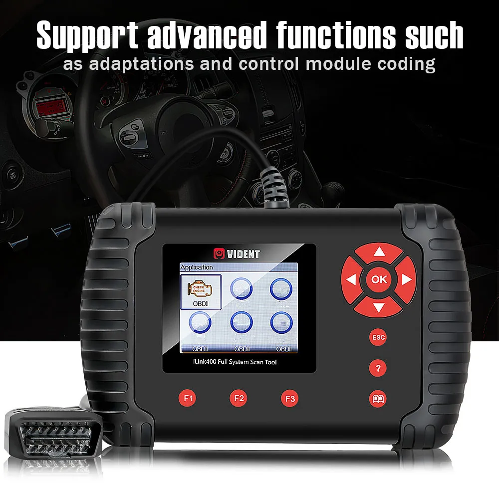 VIDENT iLink400 полный системный сканер с поддержкой ABS/SRS/EPB // DPF регенерация/сброс масла