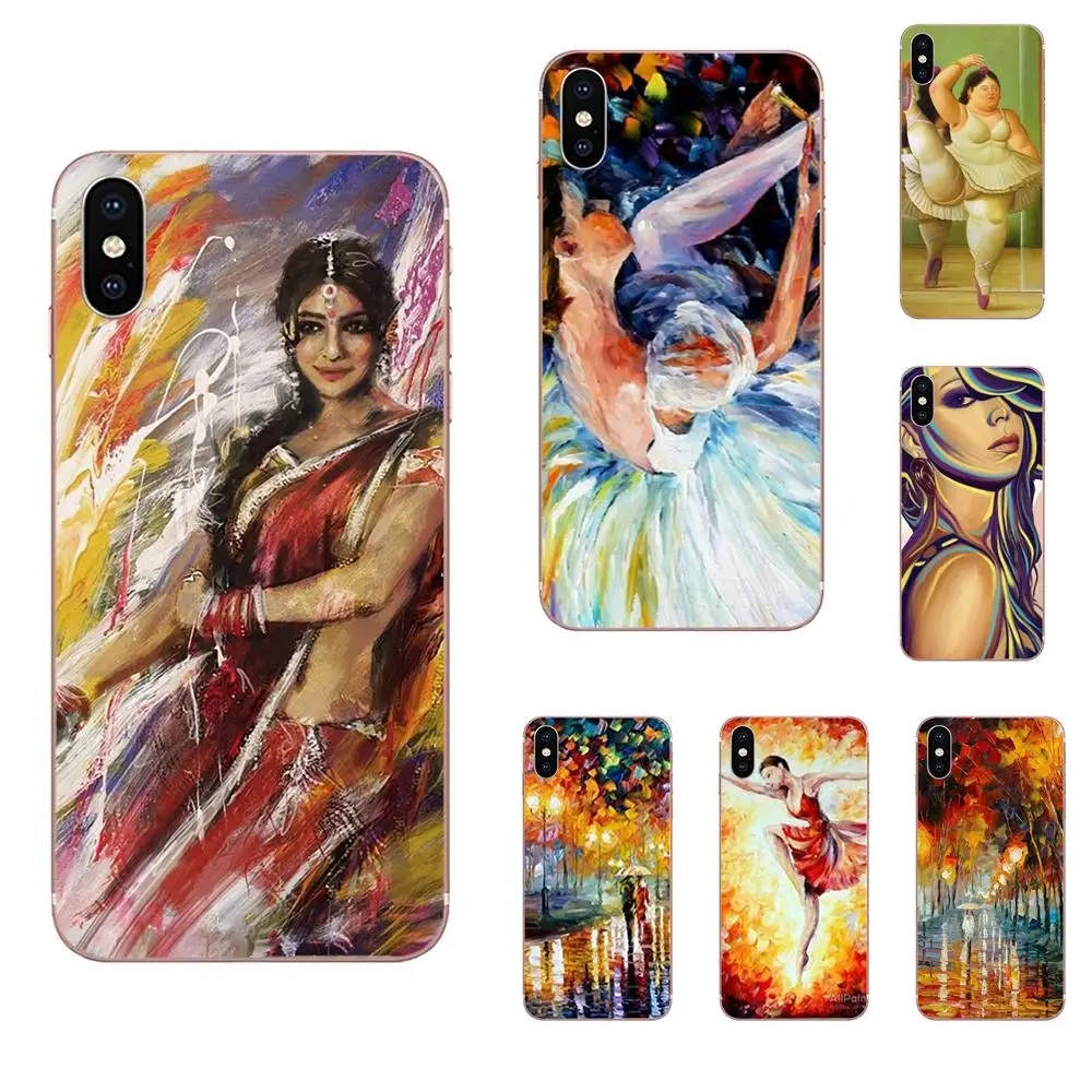 Танцевальная балерина девушка масляной живописи ТПУ телефон Капа для Xiaomi Redmi Mi 4 7A