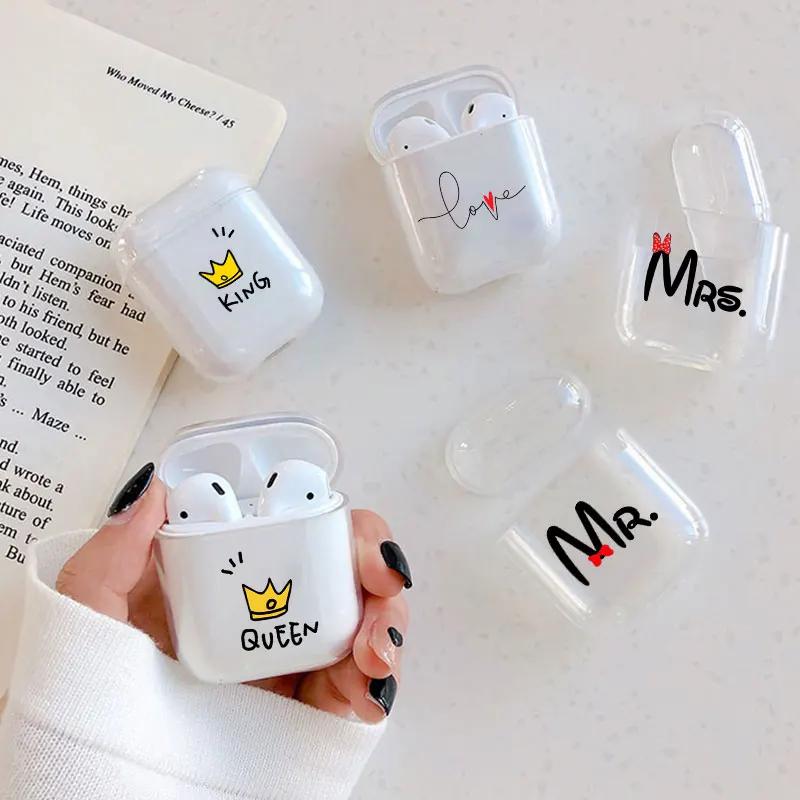 

Милый чехол для Apple airpods, чехол с мультипликационным принтом для пар, чехол для наушников, для Airpods 1, 2 зарядных сумки, мягкий силиконовый чехо...
