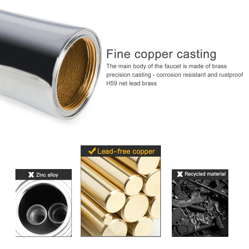 Gavaer полированный кран для раковины ванной комнаты горячей и холодной воды одно