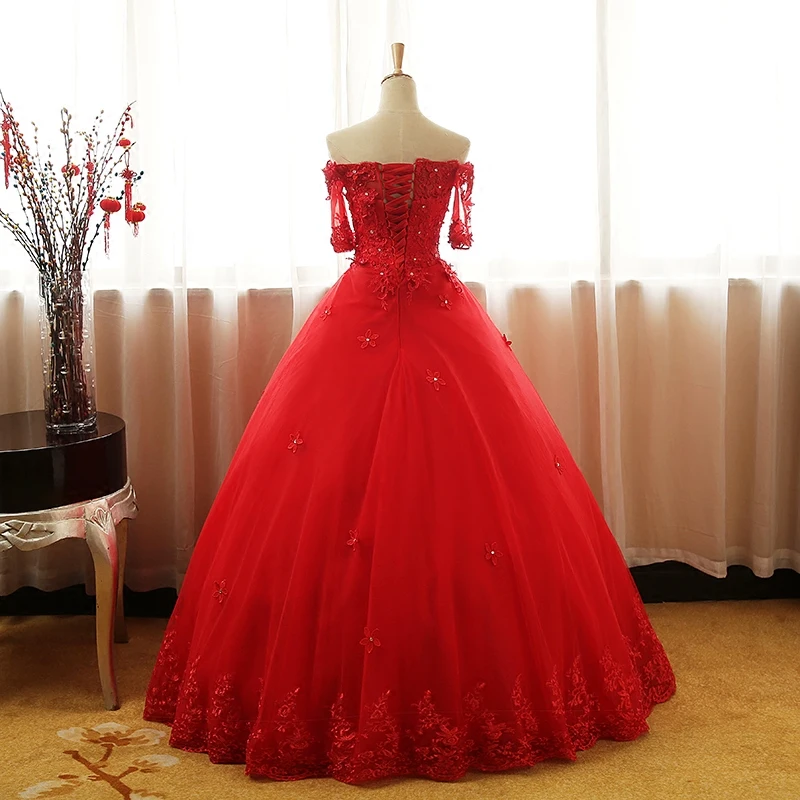 Бальное платье красное Quinceanera саудовско Аравийский Тюль корсет сладкий 16 платья