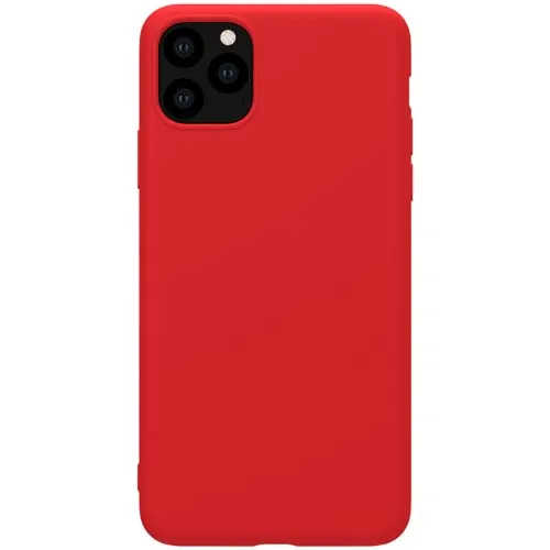 Для iPhone 11 Pro Max чехол для телефона Nillkin Анти-шок прорезиненный ТПУ чехол для iPhone 11 Pro Чехол для телефона Защита камеры популярный - Цвет: Красный
