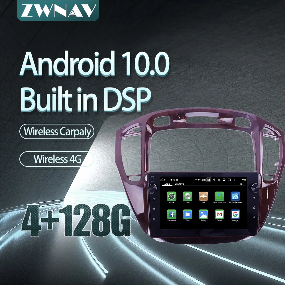 Автомагнитола для Toyota Highlander 2002-2008 Android 10 PX6 64 ГБ GPS-навигация мультимедийный плеер