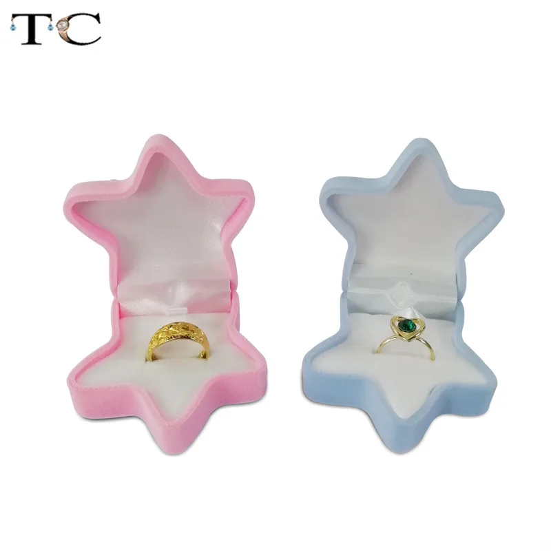 Новинка 2019 бархатная коробка для колец с изображением морской звезды сюрприз