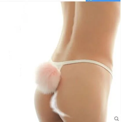 Сексуальные стринги с кроличьим шариком внутри|Трусики| |