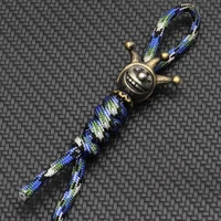 paracord white brass brass joker knife beads outdoors diy tools edclanyard pendants key rings accessories