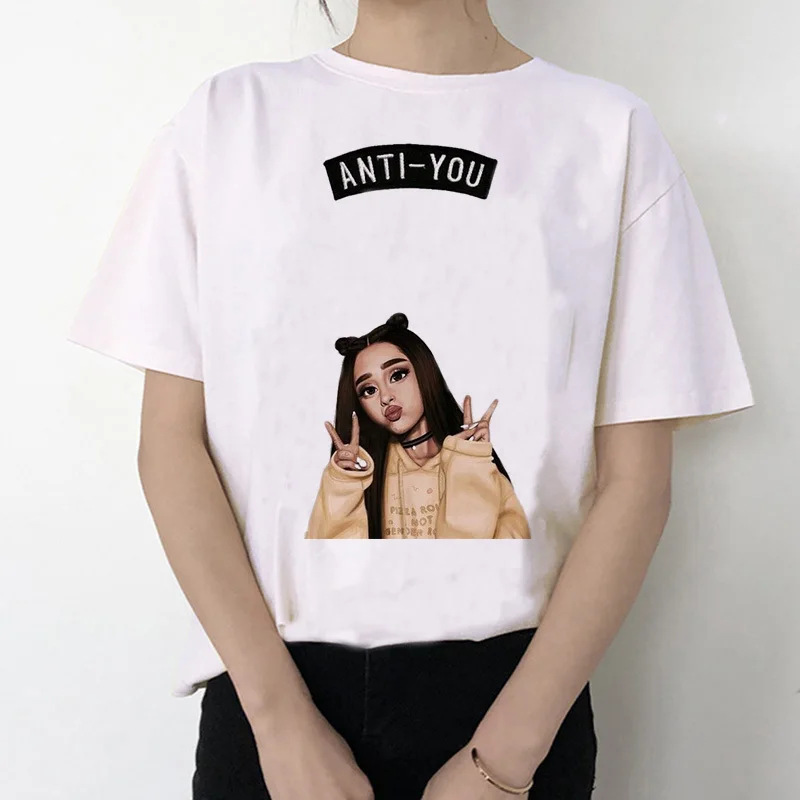 

WVIOCE Cute Girls Print Women T Shirt Summer Casual Short Sleeve T-shirt Ladies White TShirt Tops O Neck Tee Fashion Shirt