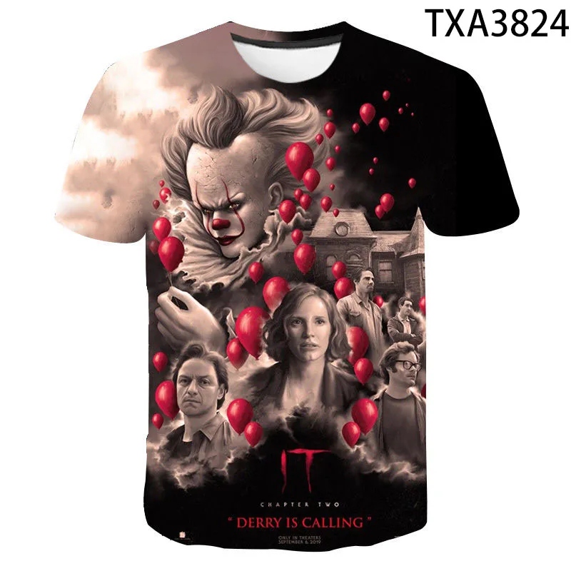 

Новинка 2020, летняя футболка с 3D рисунком для мужчин, женщин, детей, Джокер, Повседневная модная уличная одежда, футболки с принтом «Глава две...