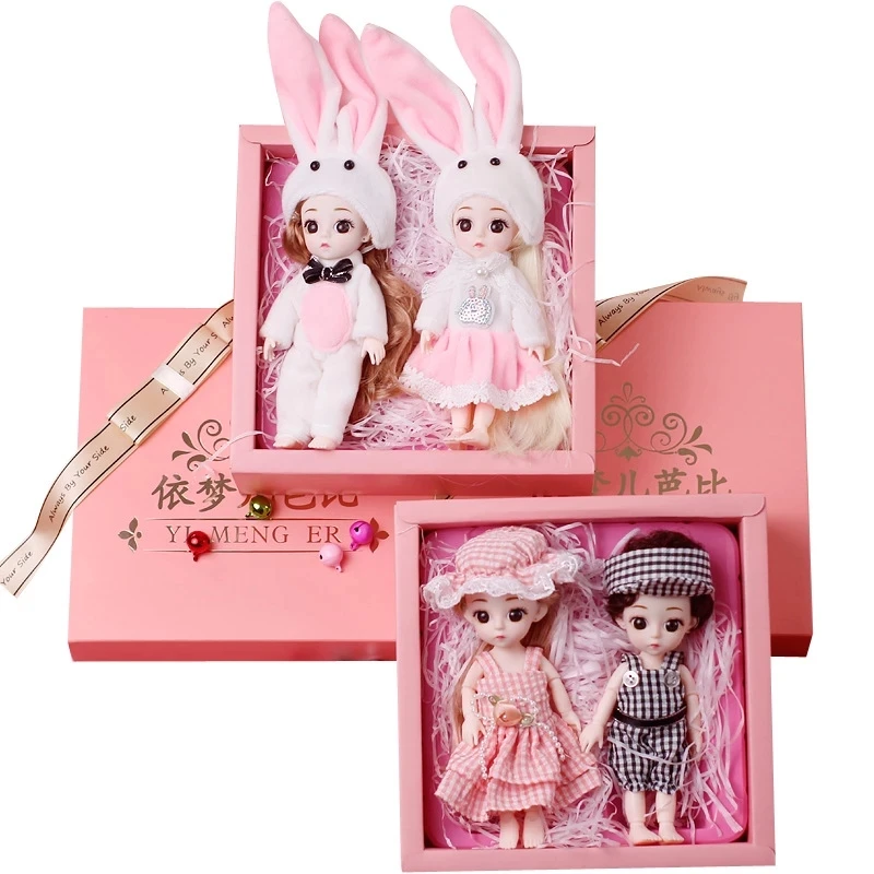 

New BJD 16cm Doll 13 Articulated Movable 1/12 Fashion Girl Play House DIY Dress Up Toy 2 Gift Box Decoration Best Christmas Gift