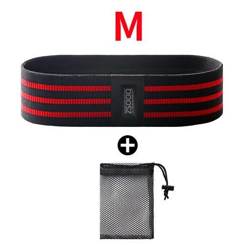Fitness Hip Loop Resistance Bands Anti-slip Squats Expander Strength Rubber Bands Yoga Gym Training Braided Elastic Bands Sports - Color: Dark Red Fabric band