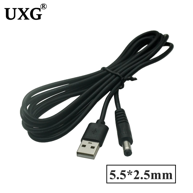 Фото 2 м 1 Разъем питания постоянного тока USB преобразователь в 5 5*2 мм/DC 5x2 Белый Черный