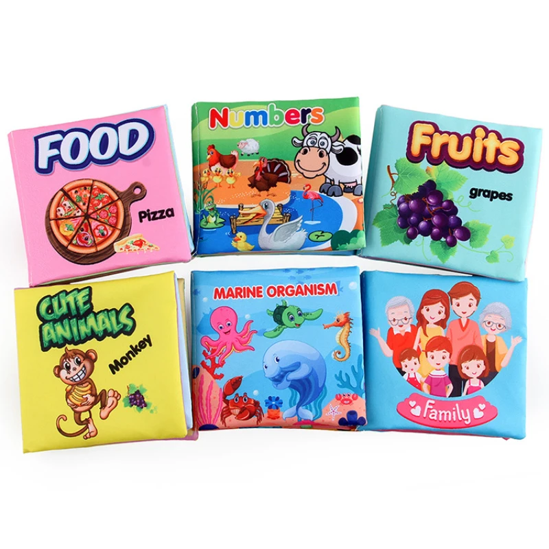 Juguetes educativos de Aprendizaje Temprano de tela suave para beb&eacute; de 0 a 3 a&ntilde;os, juguetes educativos de aprendizaje para beb&eacute;, craquelado silencioso, a prueba de golpes-1