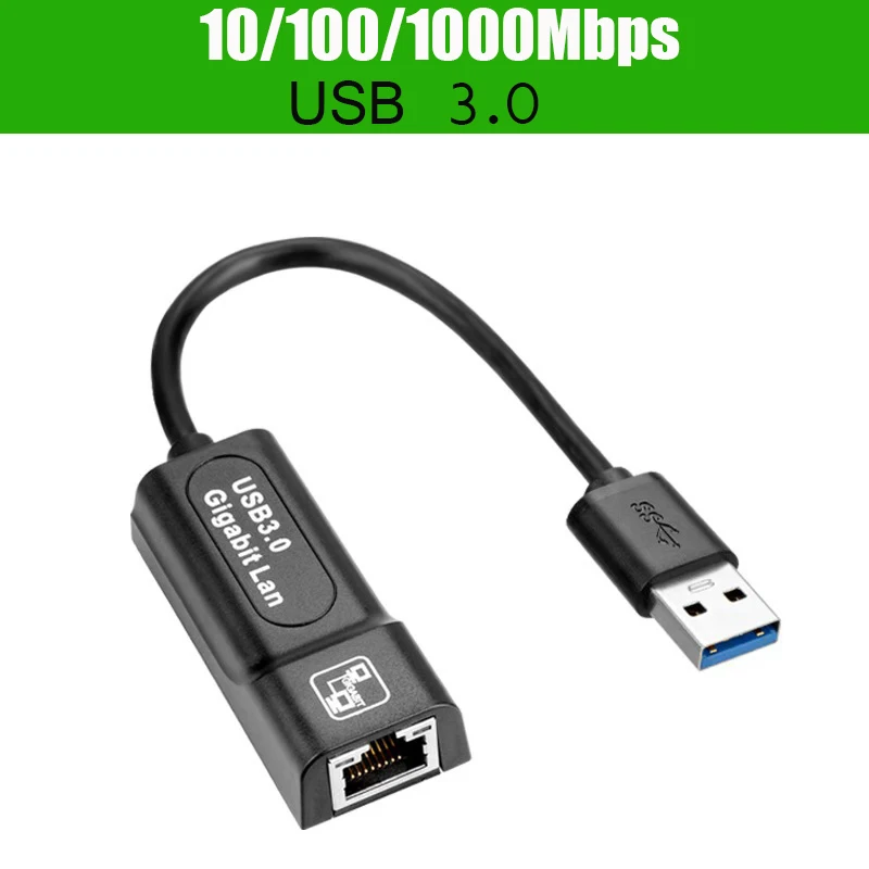 USB3.0 Chielecna USB Ethernet адаптер Сетевая карта USB LAN Мини Сетевой адаптер USB к RJ45 10/100 Мбит/с ЛВС USB RJ45 карта для Mac - Цвет: USB3.0
