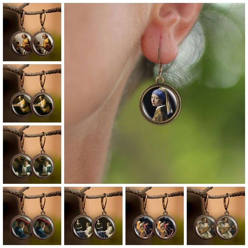 Женские длинные серьги подвески с жемчугом в стиле ретро|Серьги-подвески| |