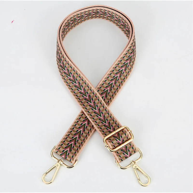 New  Width 3.8cm Adjustable Women Shoulder Strap Ethnic Style Color Wild Backpack WithMessenger Bag Strap