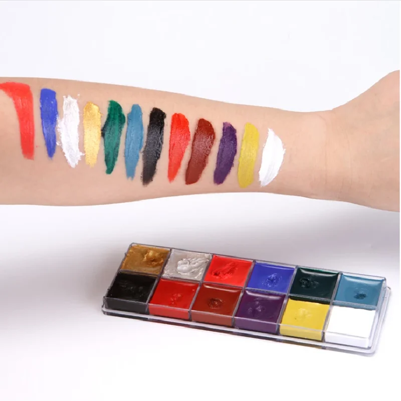 7 цветов краска для макияжа лица и тела художественная рисования хной