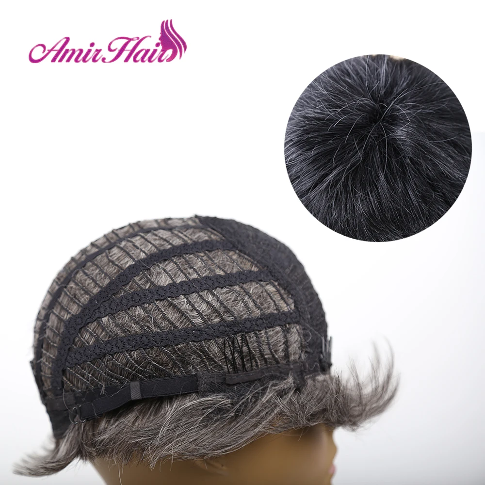 Amir короткие волосы с эффектом омбре серебряные серые парики натуральные прямые