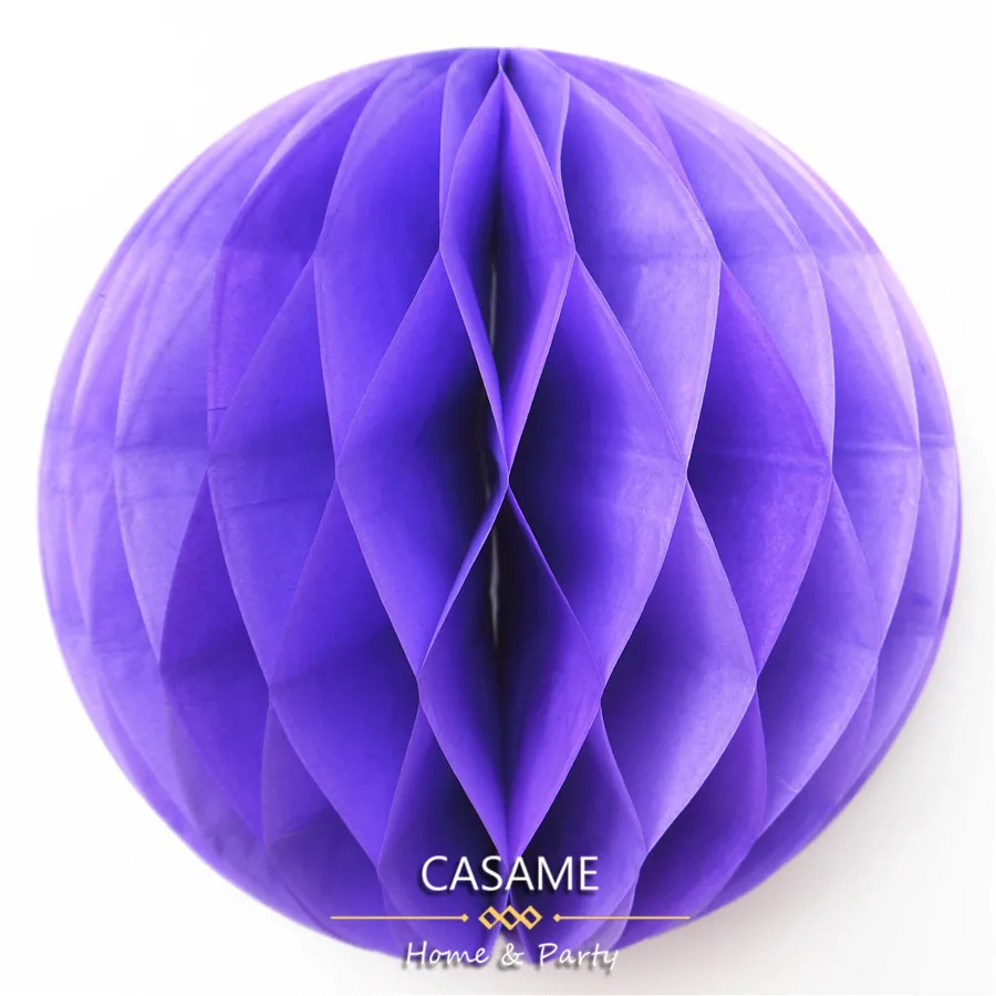light purple Мяч с бумажными сотами Цветок фонарь свадьба ребенок день рождения украшение детский душ соты шары фонарь s Декоративные - Цвет: light purple