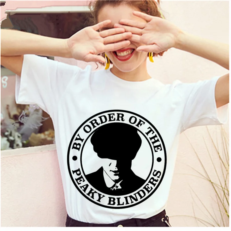 

AOWOF Peaky Blinders Women's Printed T-shirt Fashion T-shirt T-shirt Graphic Short Sleeve Classic Ladies Top