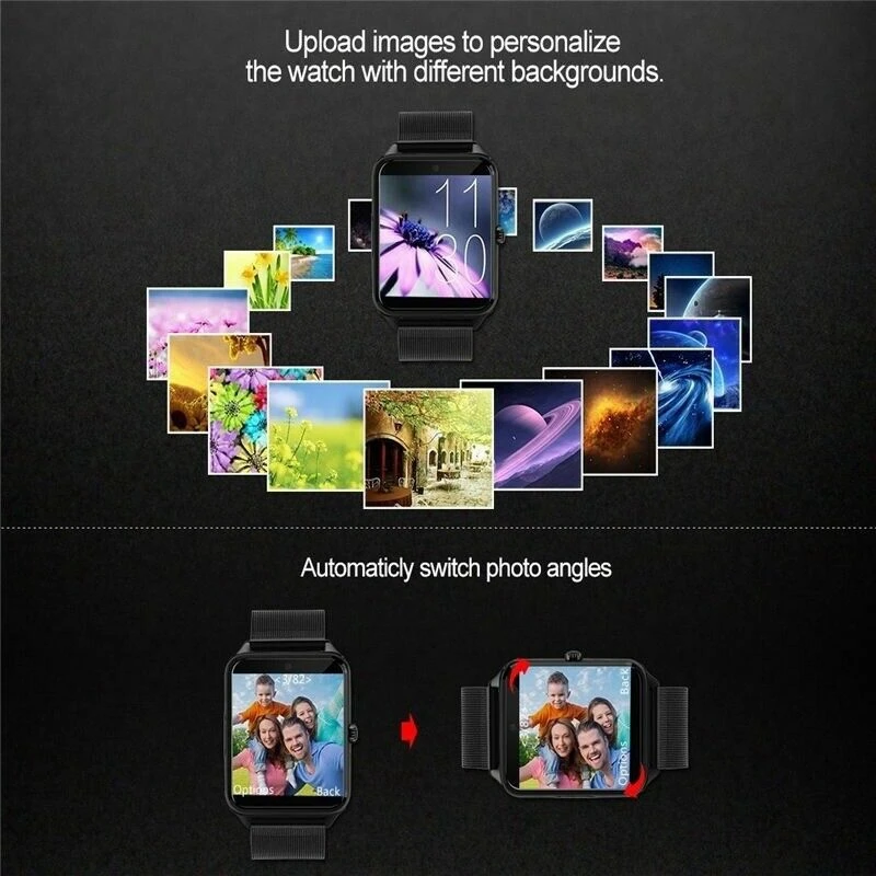 Z60 Смарт-часы с металлическим ремешком поддержка камеры sim-карты TF Bluetooth