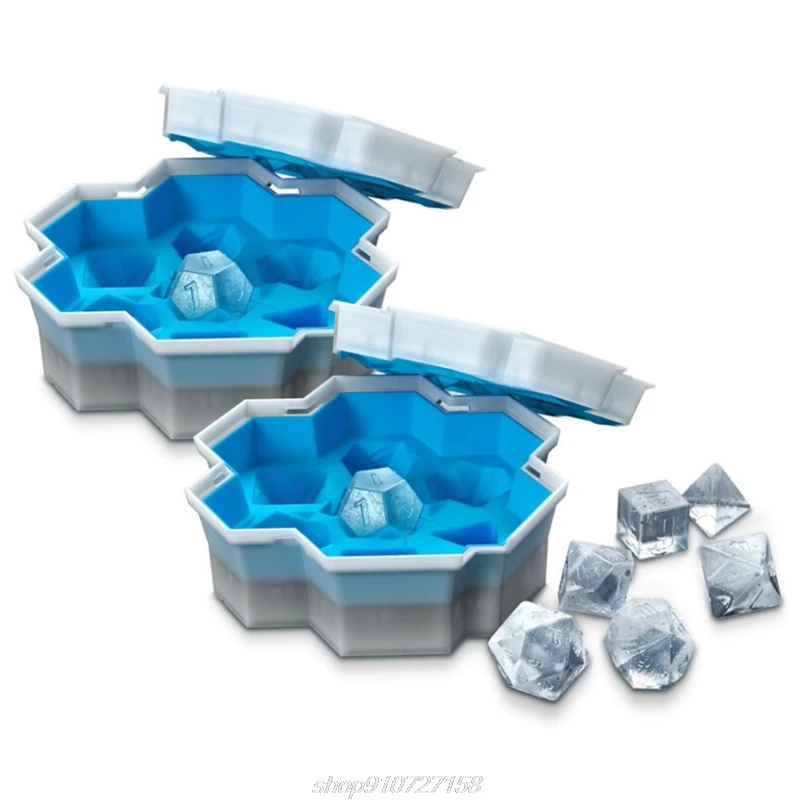 

7 Shape DIY Dice Silicone Ice Tray Mold Game Dice Mini Ice Cube Trays with Lids Mold Whiskey Reusable Mold A29 21 Dropship
