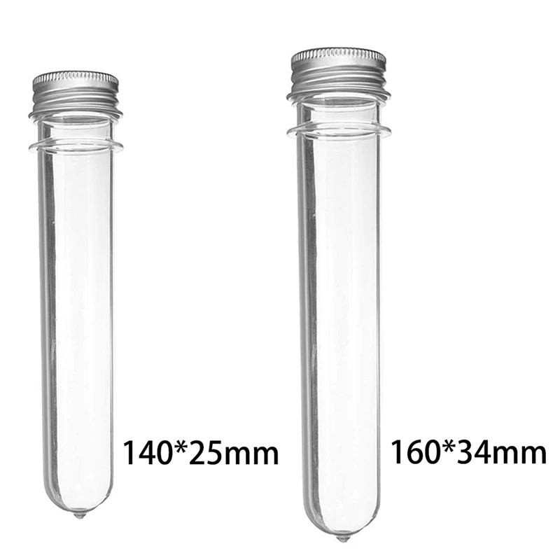 35 шт. Пластик Тесты трубки с бутылка винтовой крышкой Алюминий кепки упаковки 10 100