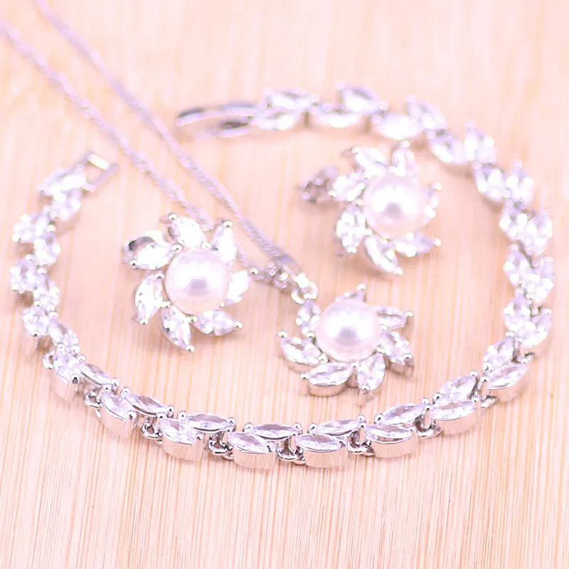 Женское Ожерелье с браслетом Risenj серьги-гвоздики из серебра 925 пробы