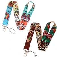 yl839 new monster anime neck straps lanyard keychain id card pass gym mobile phone key ring badge holder kids gifts accessories